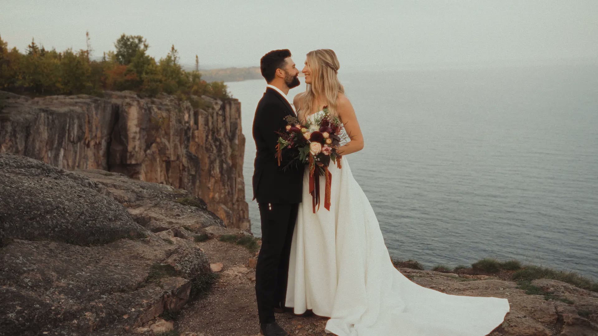 Cassie & Marcus wedding film still