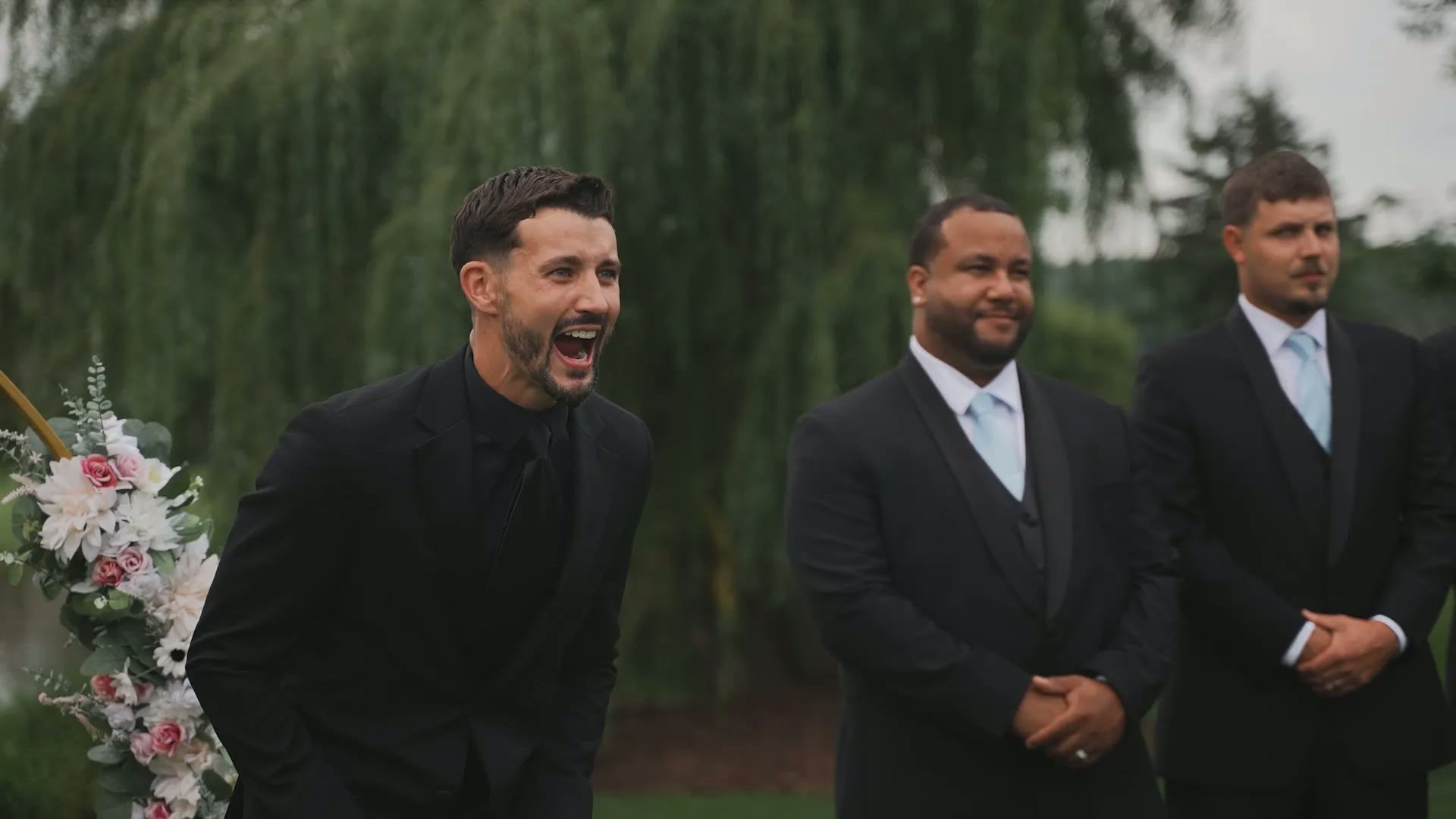 Leah & Riley wedding film still